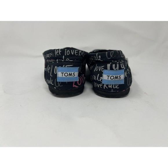 TOMS Women's W6 "Let Love Rule" Shoes Black /pink/silver - Picture 4 of 7